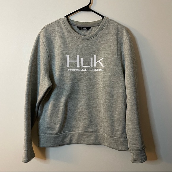 Huk Other - Huk Performance Fishing Men’s Gray Sweatshirt size small